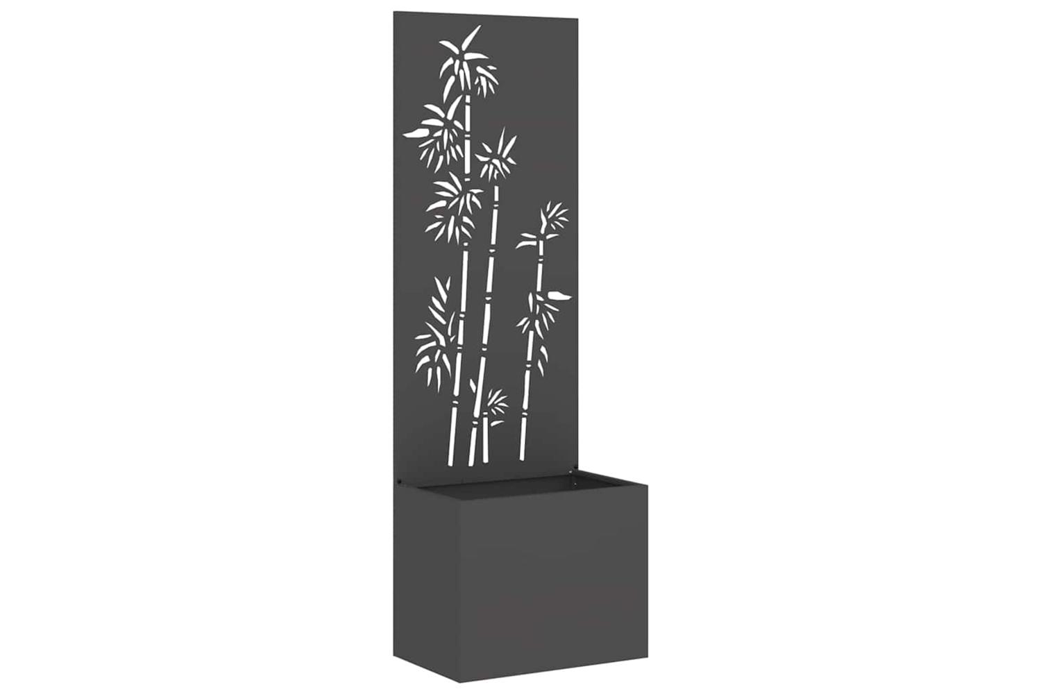 Garden Privacy Screen Black 50 X 140 Cm Cold-rolled Steel