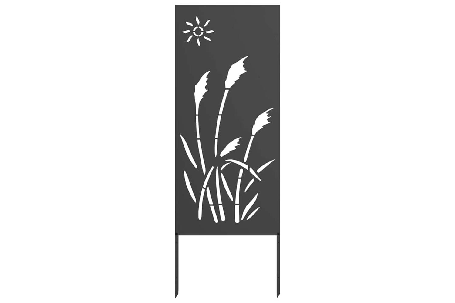 Garden Privacy Screen Black 50 X140cm Cold-rolled Steel