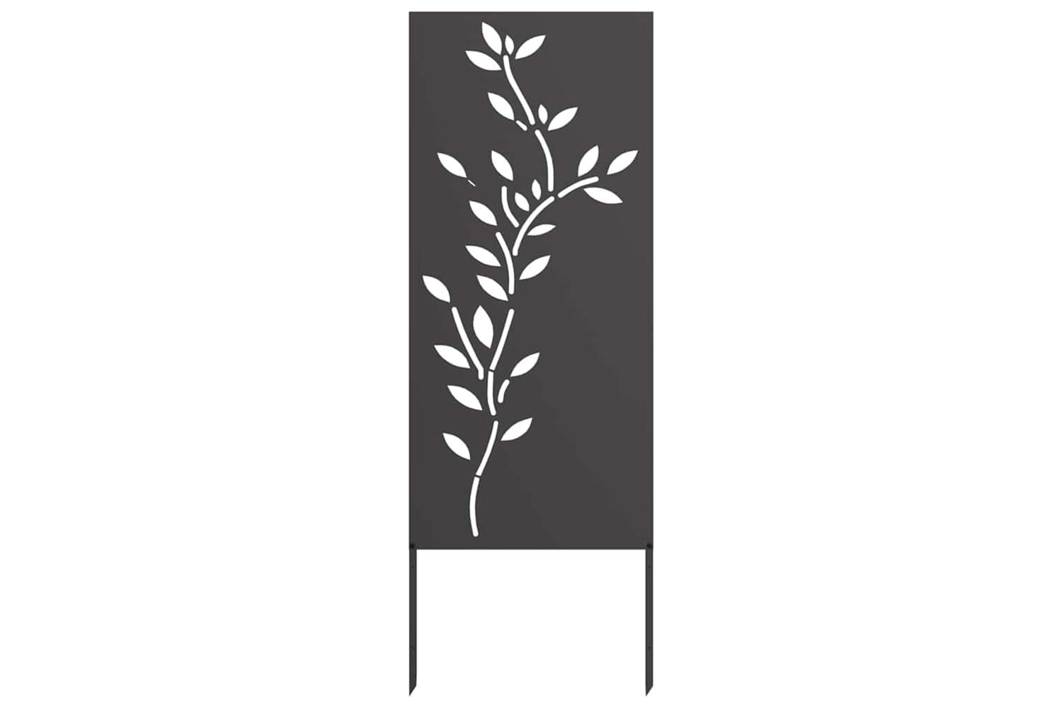 Garden Privacy Screen Black 50 X140cm Cold-rolled Steel