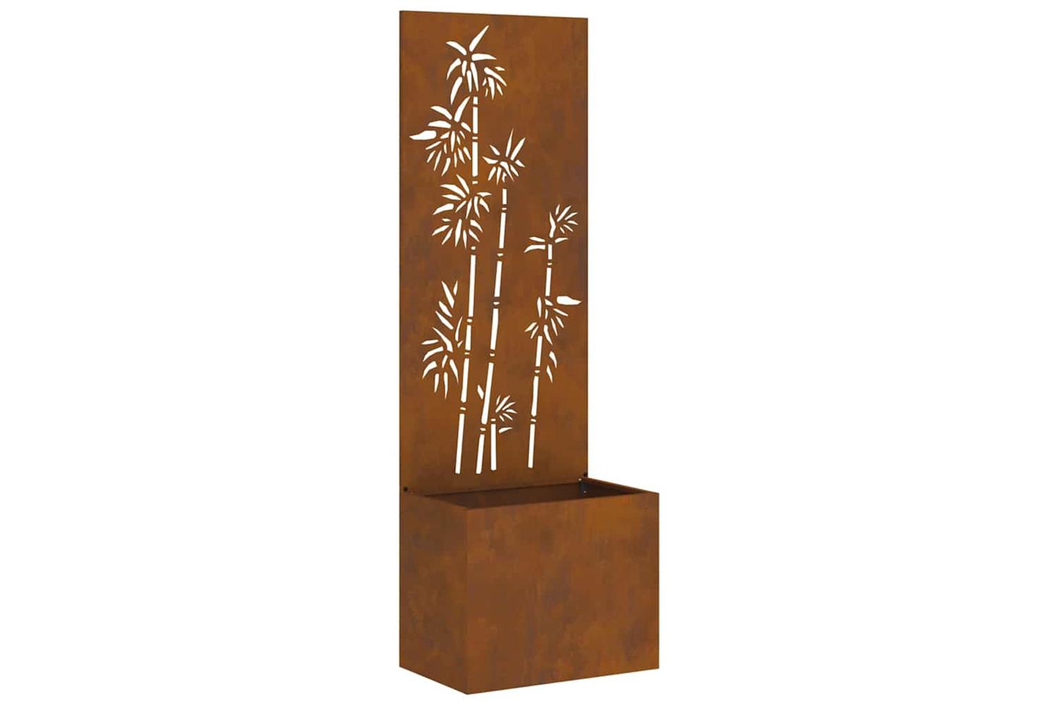 Garden Privacy Screen Floral Rusty 50 X 140 Cm Weathering Steel