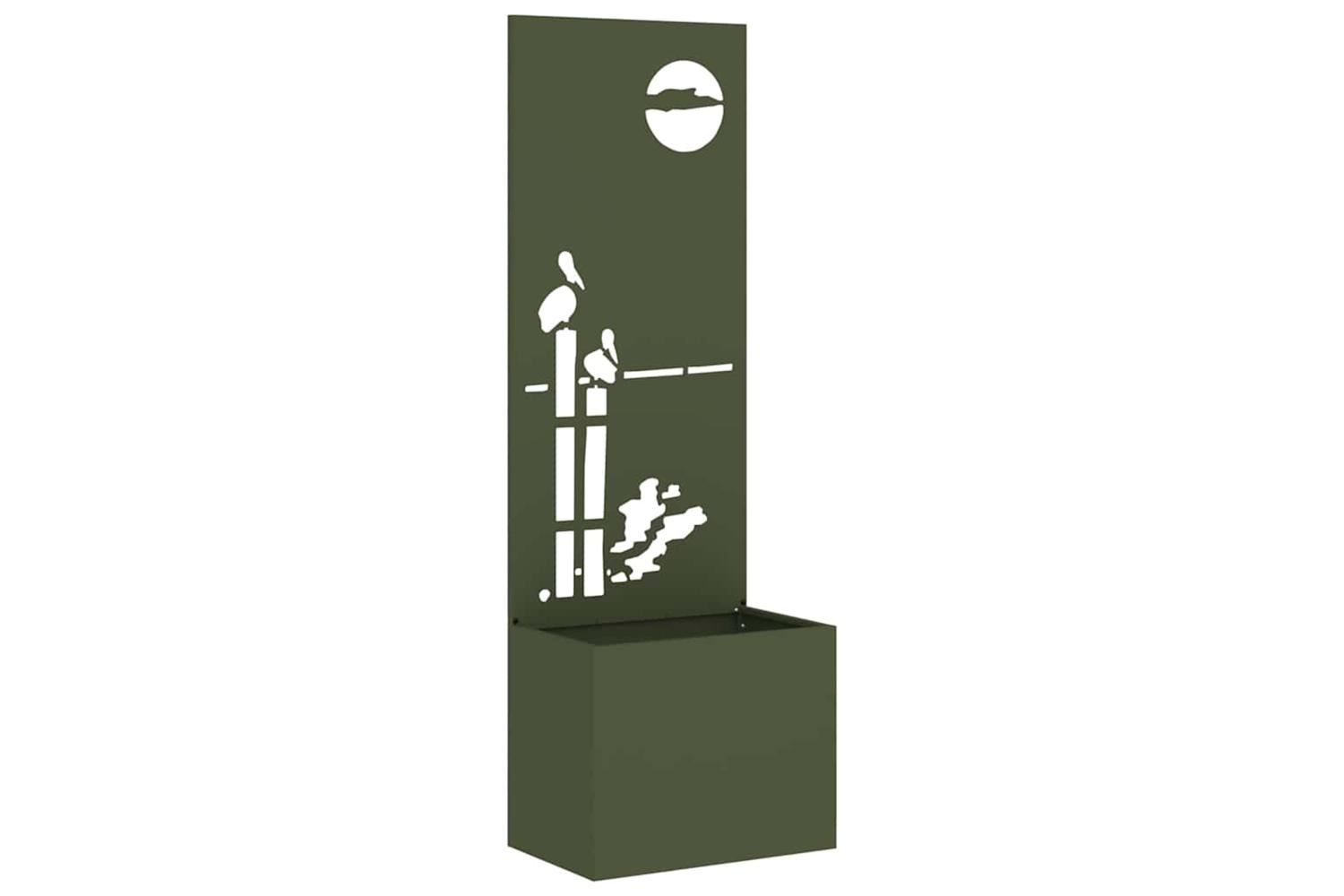 Garden Privacy Screen Olive Green 50 X 140 Cm Cold-rolled Steel