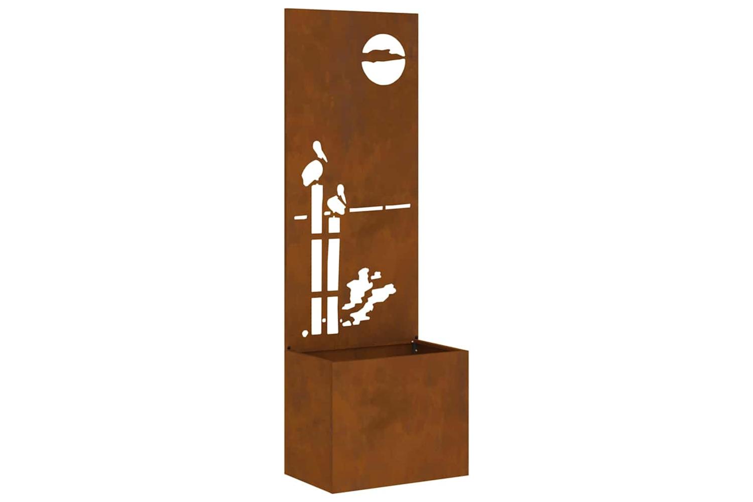 Garden Privacy Screen Rusty 50 X 140 Cm Weathering Steel