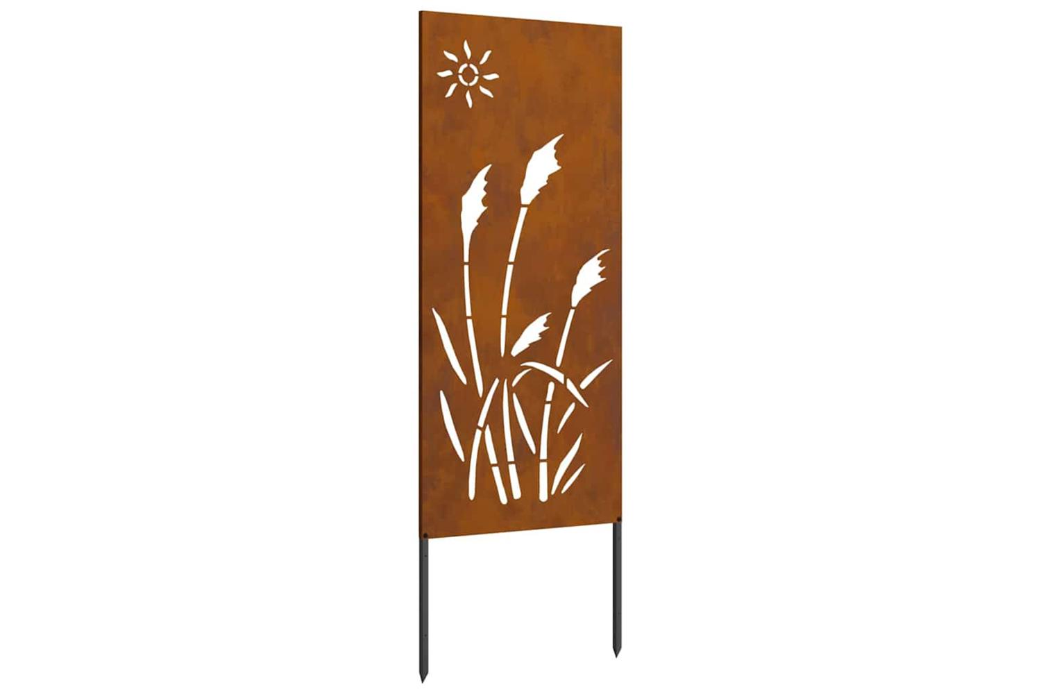 Garden Privacy Screen Rusty 50 X140cm Weathering Steel