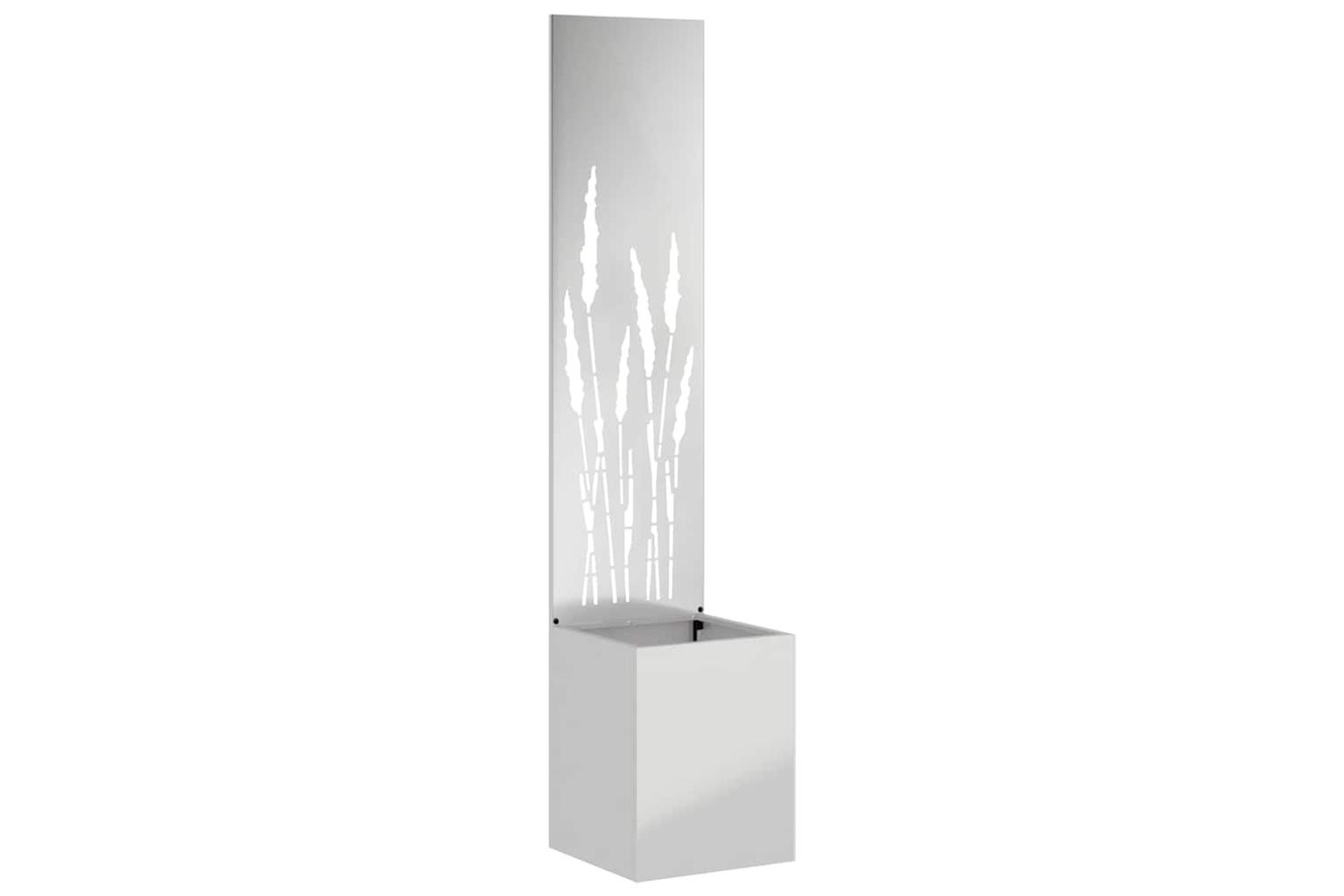 Garden Privacy Screen Silver 32 X 140 Cm Galvanised Steel