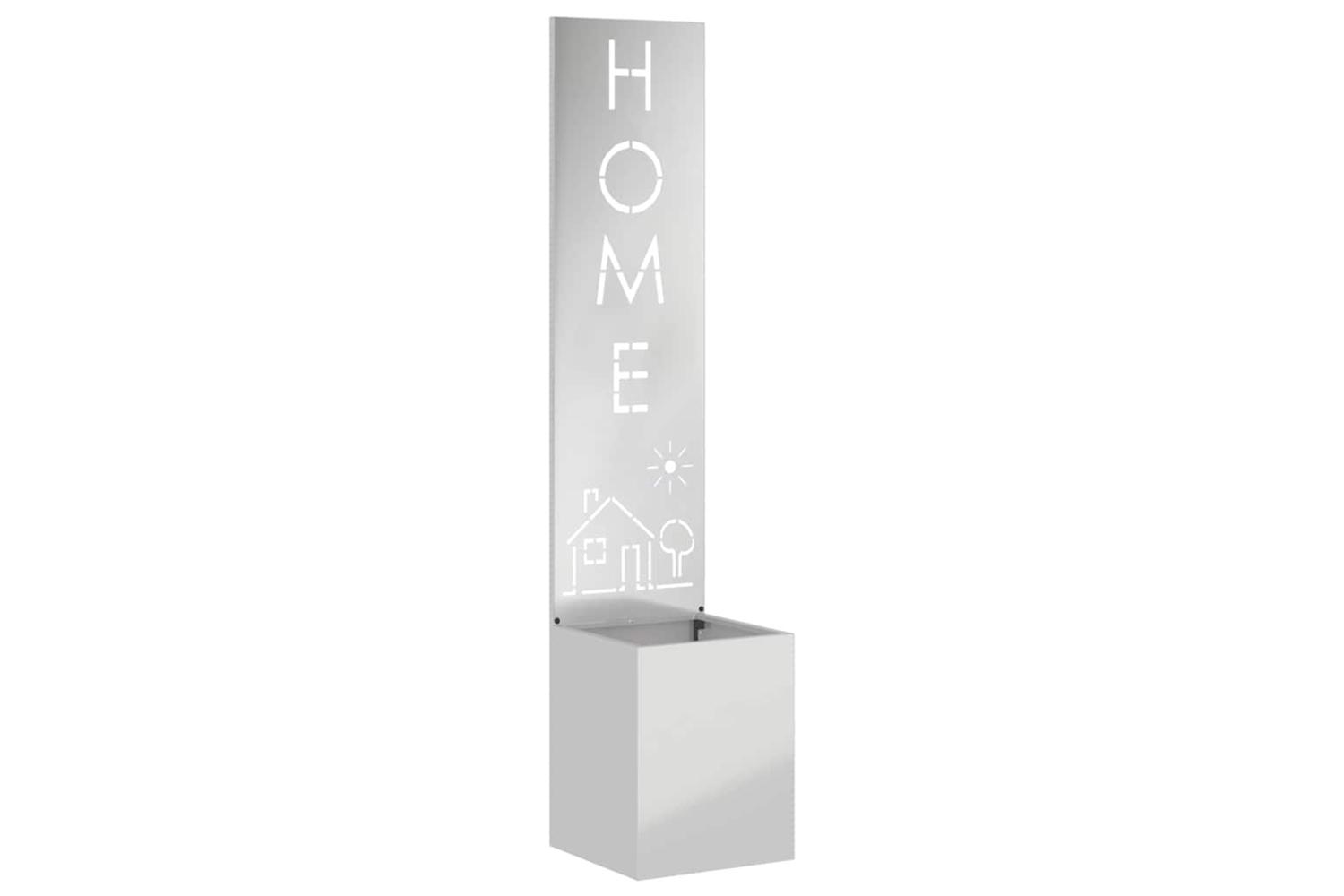 Garden Privacy Screen Silver 32 X 140 Cm Galvanised Steel