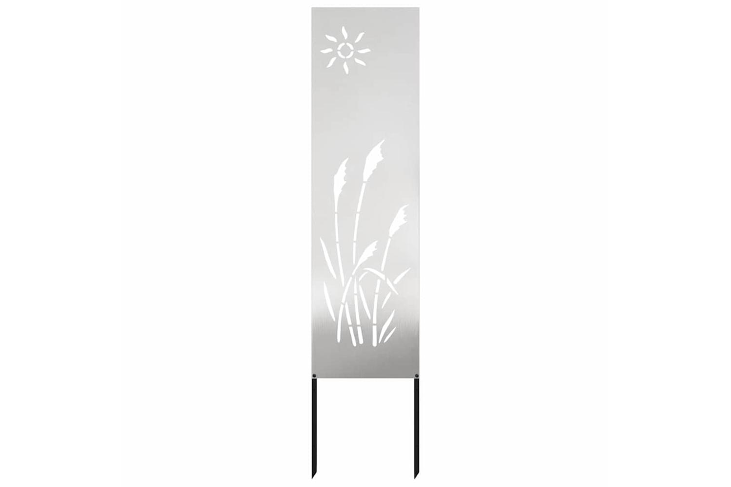 Garden Privacy Screen Silver 32 X140cm Stainless Steel