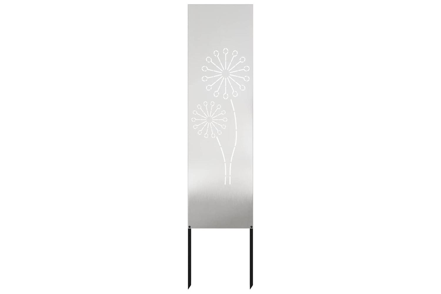 Garden Privacy Screen Silver 32 X140cm Stainless Steel