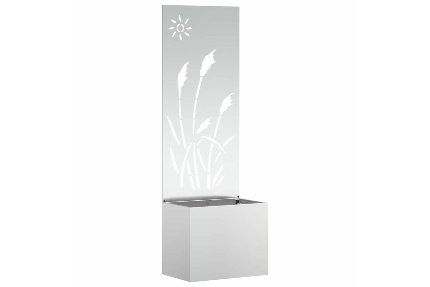 Garden Privacy Screen Silver 50 X 140 Cm Galvanised Steel