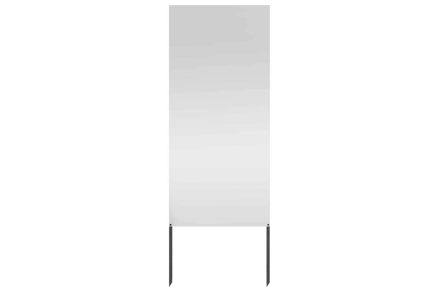 Garden Privacy Screen Silver 50 X140cm Galvanised Steel