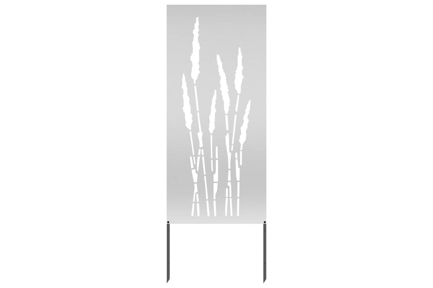 Garden Privacy Screen Silver 50 X140cm Galvanised Steel