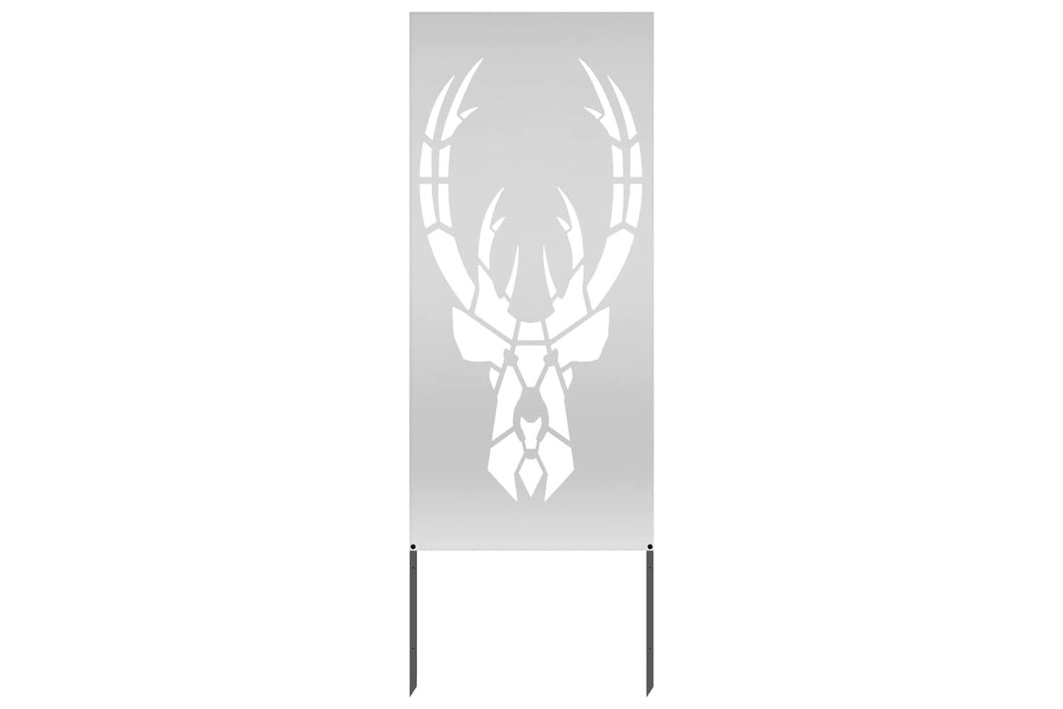 Garden Privacy Screen Silver 50 X140cm Galvanised Steel