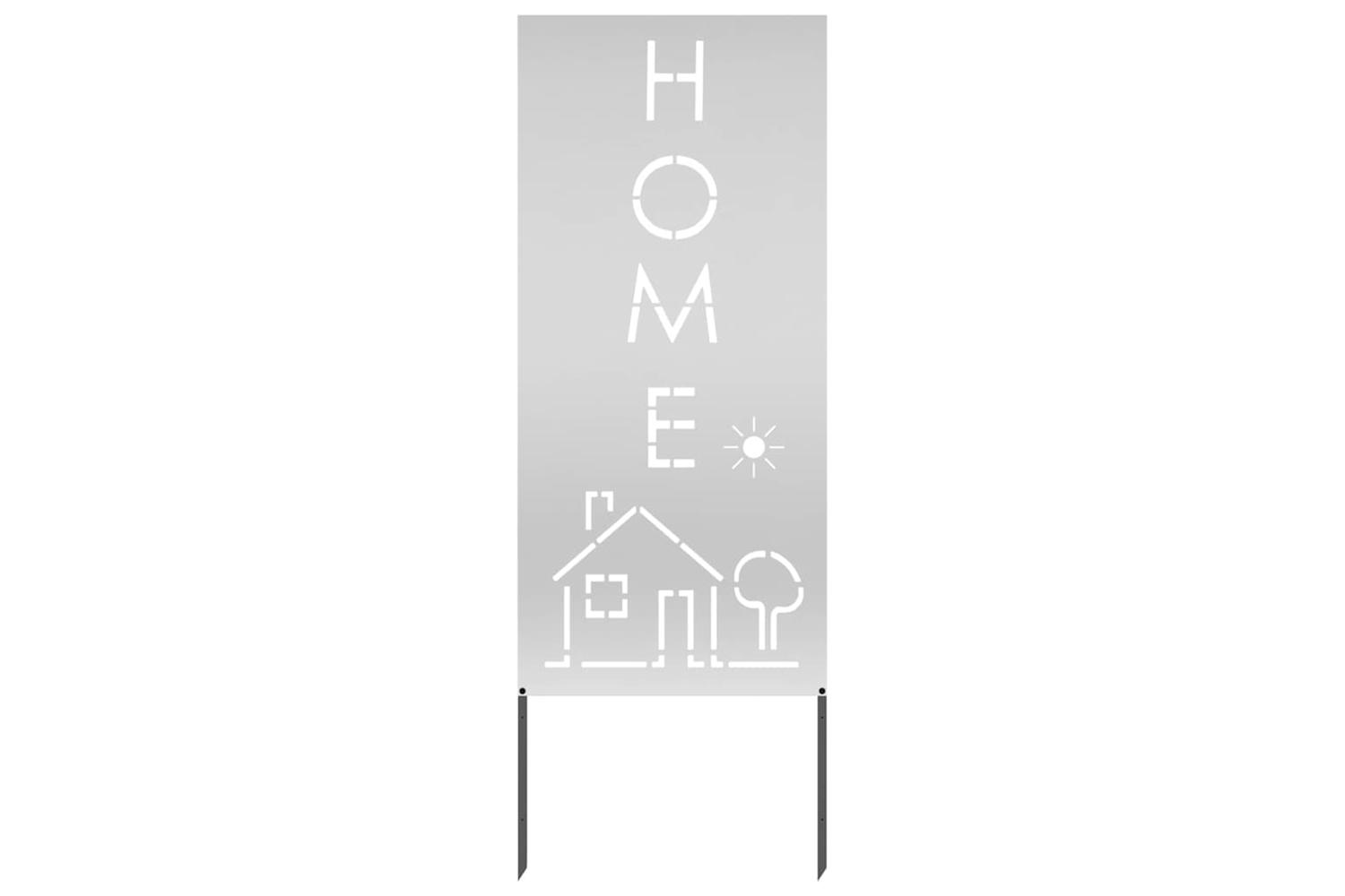 Garden Privacy Screen Silver 50 X140cm Galvanised Steel