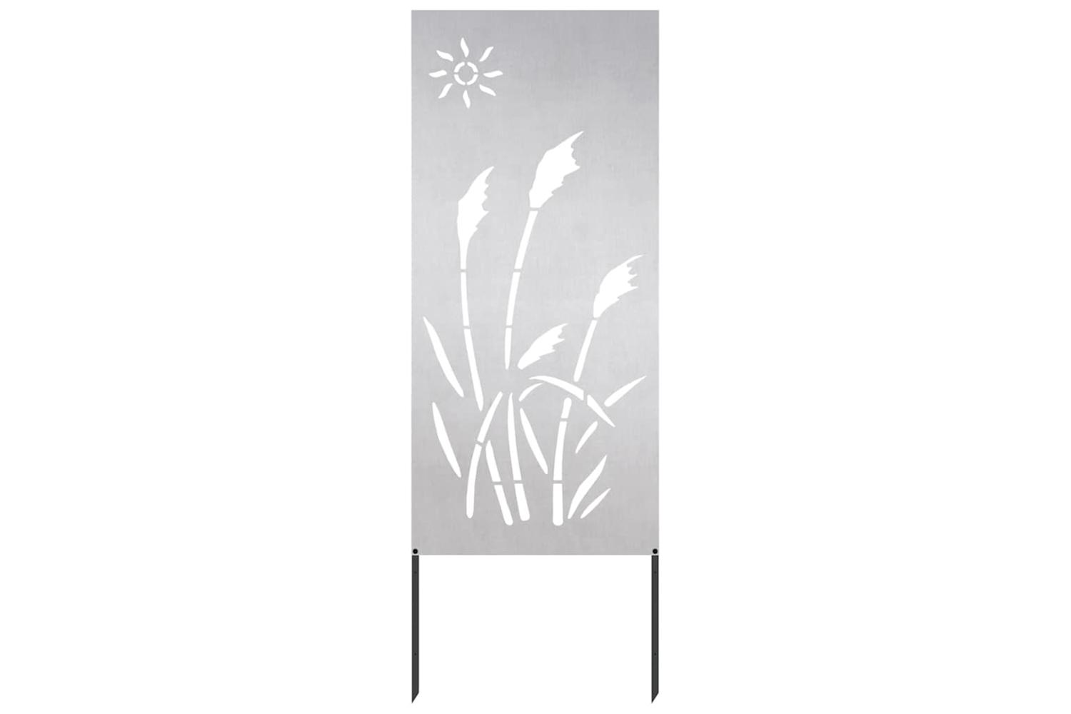 Garden Privacy Screen Silver 50 X140cm Stainless Steel