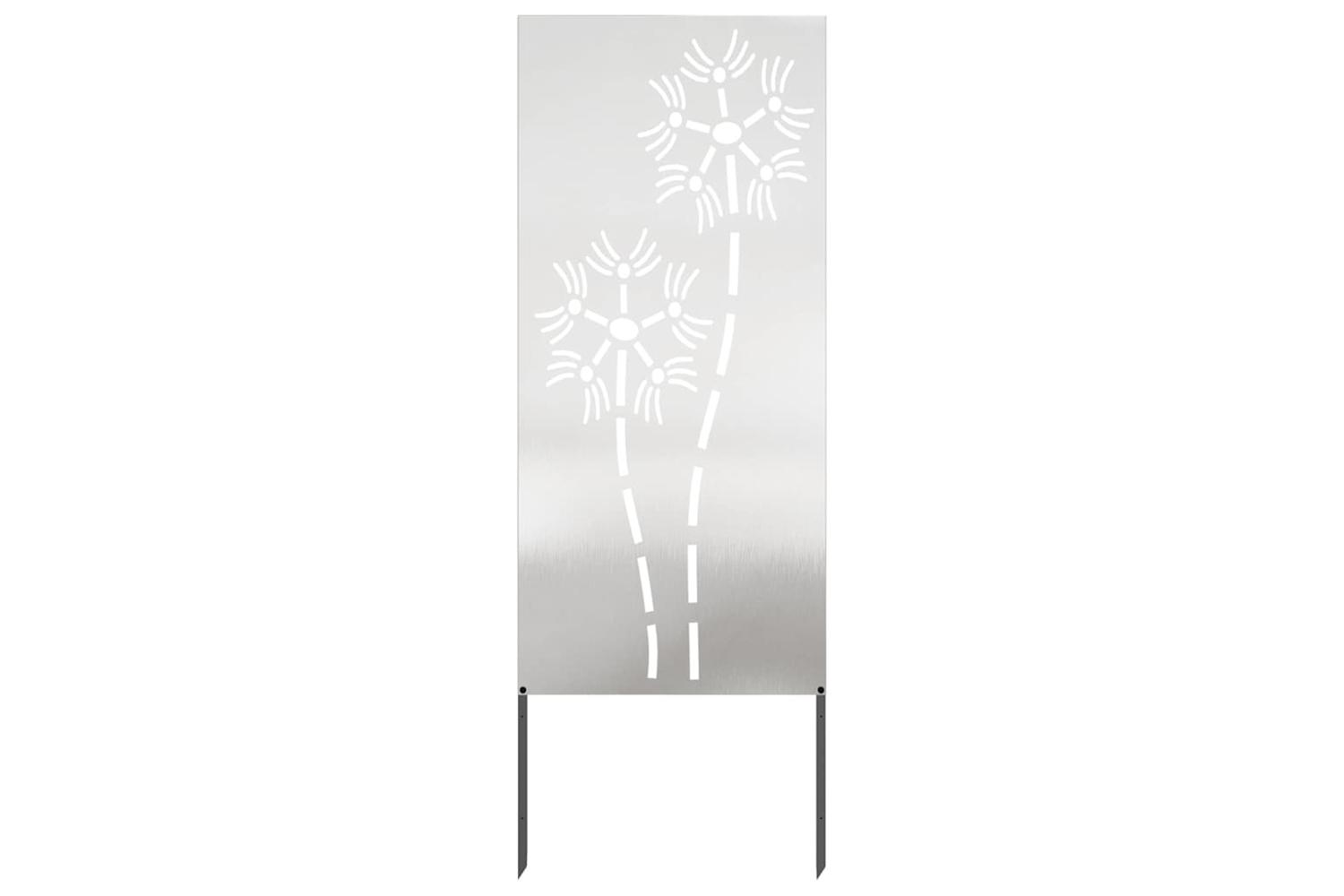 Garden Privacy Screen Silver 50 X140cm Stainless Steel