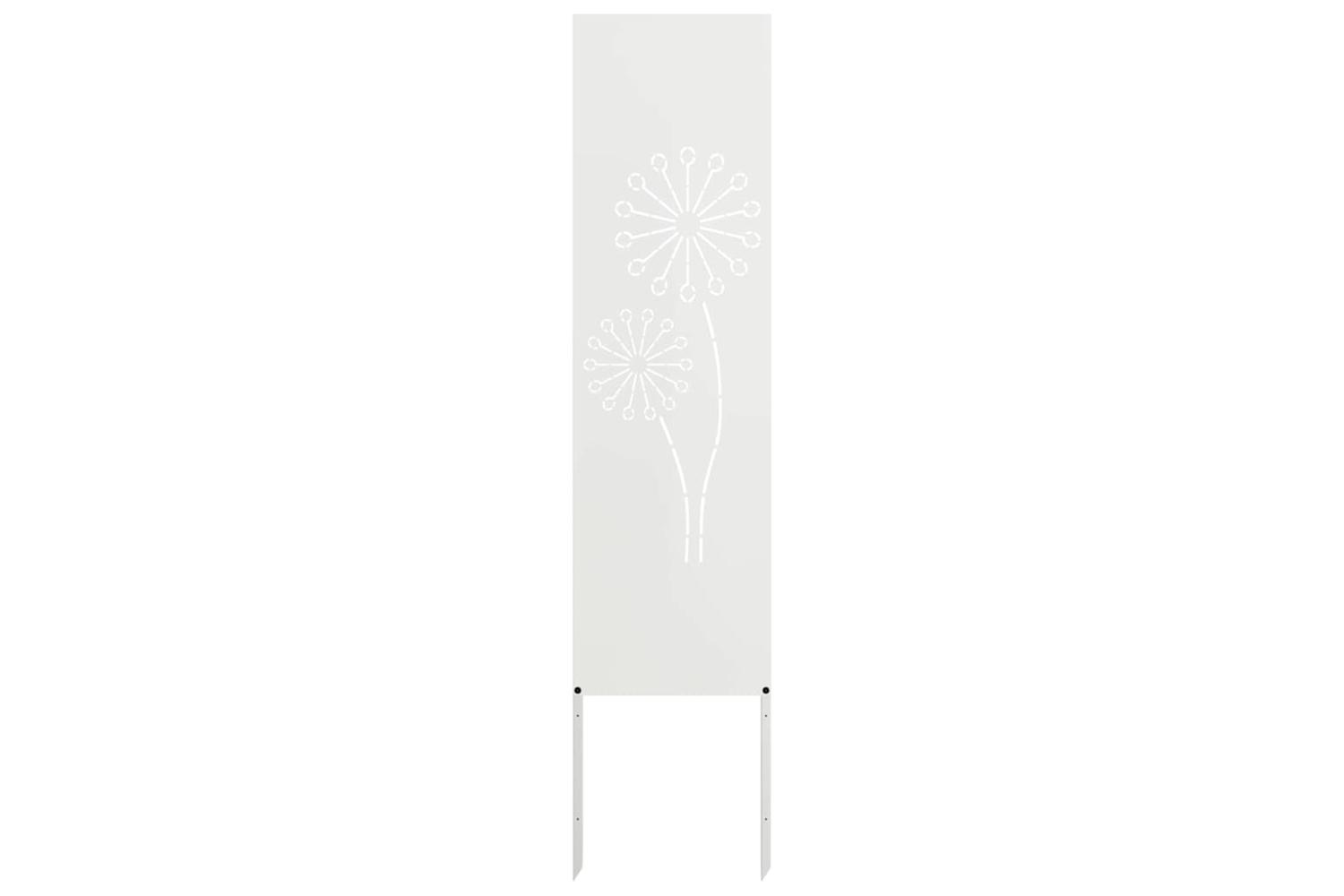 Garden Privacy Screen White 32 X140cm Cold-rolled Steel