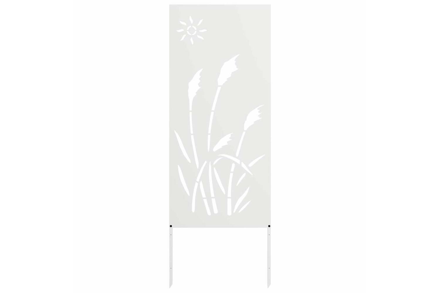 Garden Privacy Screen White 50 X140cm Cold-rolled Steel