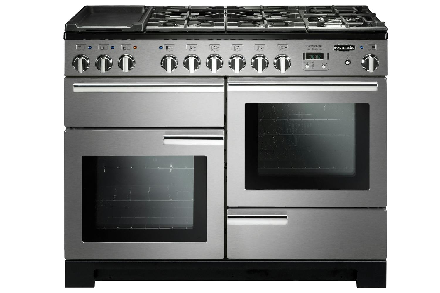 Rangemaster Professional Deluxe 110cm Dual Fuel Range Cooker | PDL110DFFSS/C | Stainless Steel