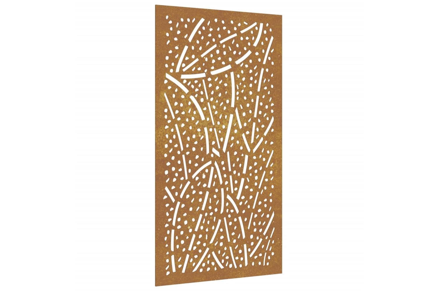 Garden Wall Decoration 105x55 Cm Corten Steel Leaf Design