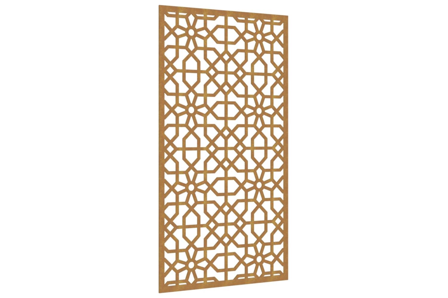 Garden Wall Decoration 105x55 Cm Corten Steel Moorish Design