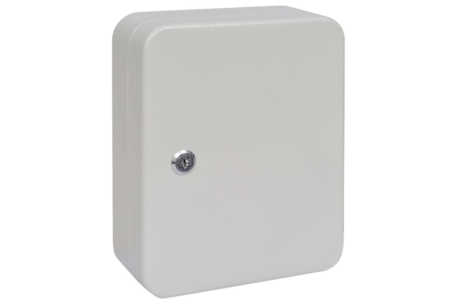 Key Box With Lock White 20 X 75 X 25 Cm Steel