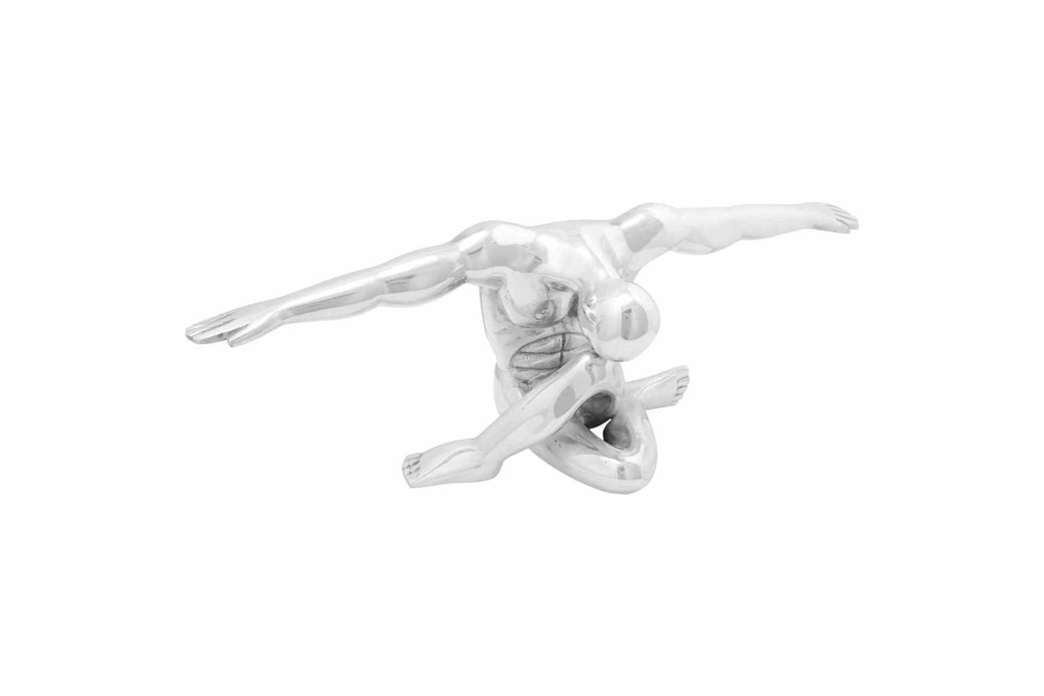 Sculpture Silver 63 X 20 X 22 Cm Aluminium