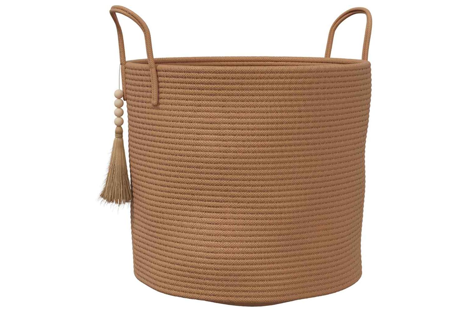Storage Basket Brown 40x35 Cm Cotton