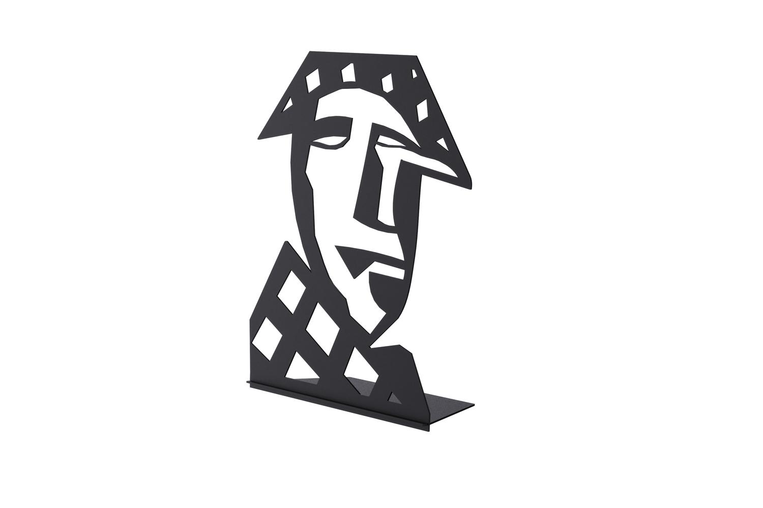 Decortie | Max Modern Metal Art Ornament | Black