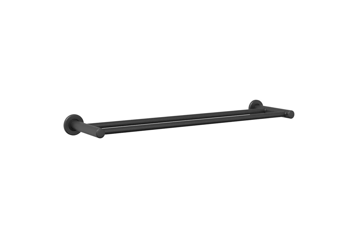 Towel Rack Black 61 X 145 X 5 Cm Stainless Steel