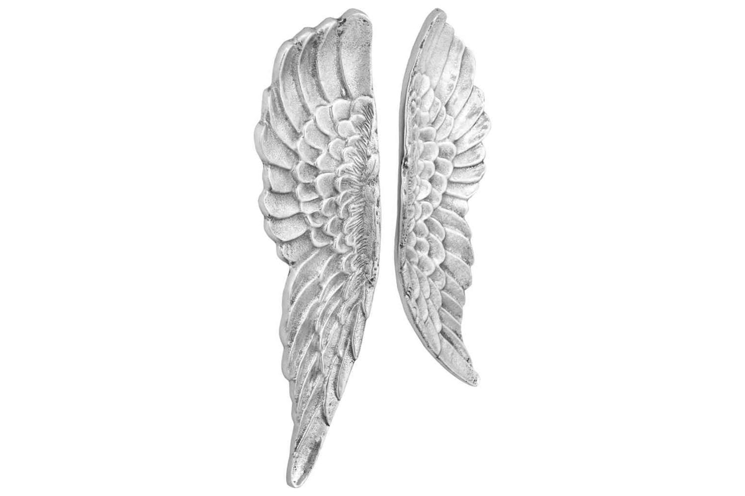 Wings Sculpture Silver 31 X 5 X 91 Cm Aluminium