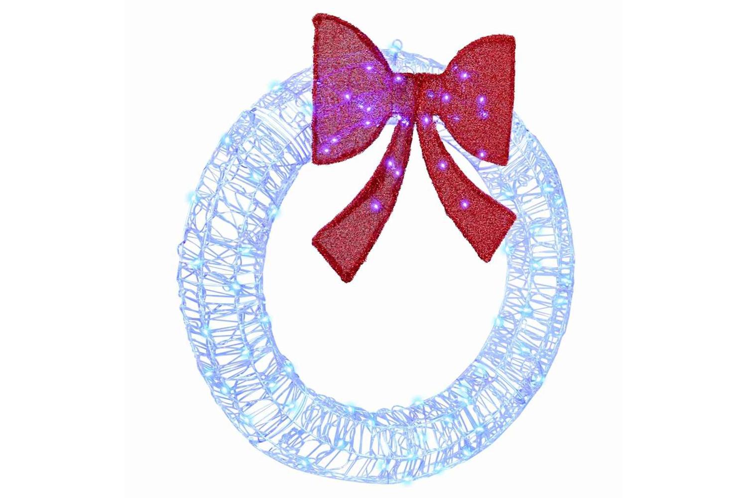 Wreath With 80 Leds Blue 92 X 95 X 92 Cm Acrylic