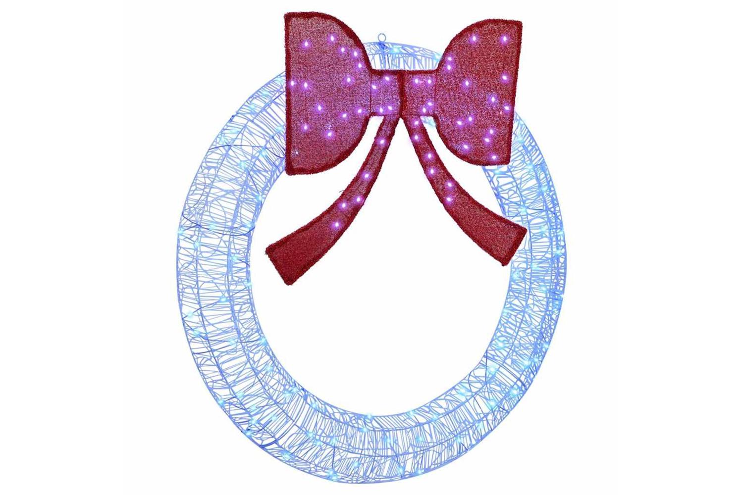 Wreath With 150 Leds Blue 120 Cm Acrylic