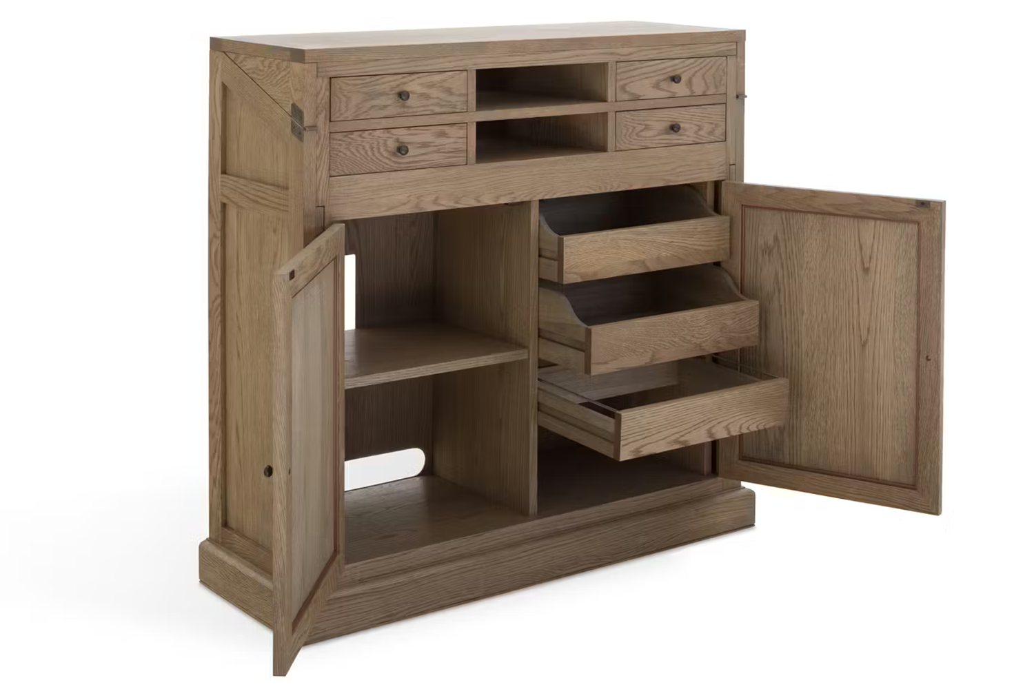 Monastery Oak Desk & Cabinet