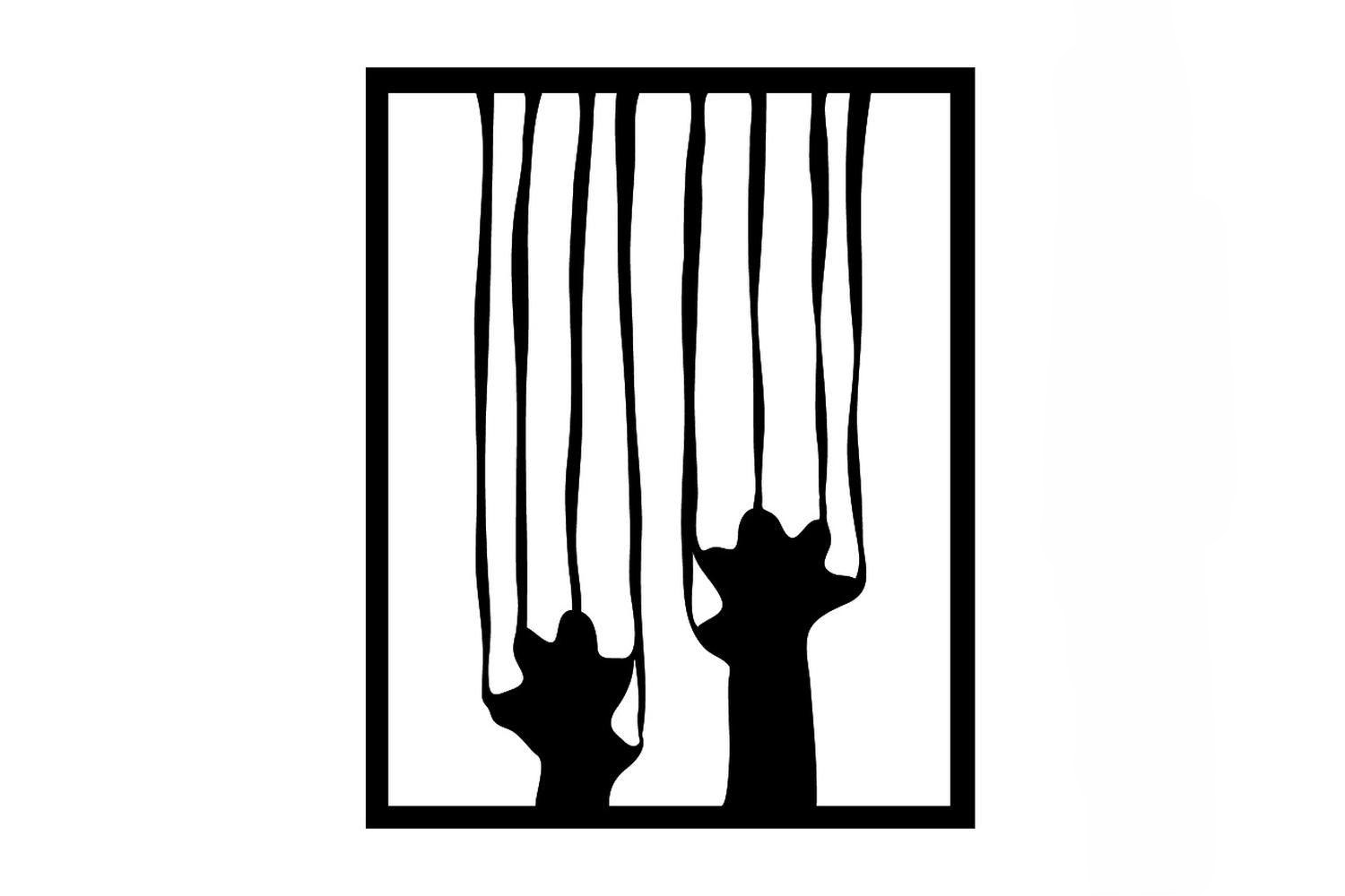 Decortie | Cat Paw Scratch Metal Wall Art | Black | 49 x 39 cm