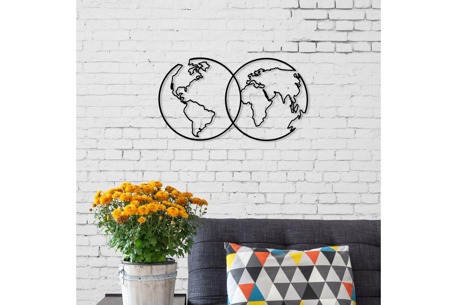 Decortie | United Metal Wall Art Sculpture | Black | 34 x 60 cm