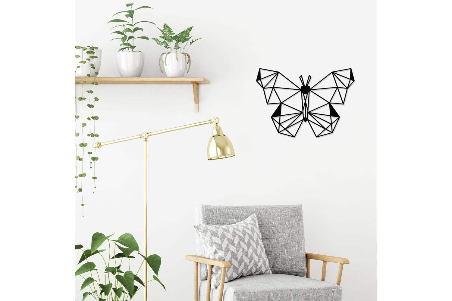 Decortie | Butterfly Metal Wall Art Sculpture | Black | 35 x 50 cm