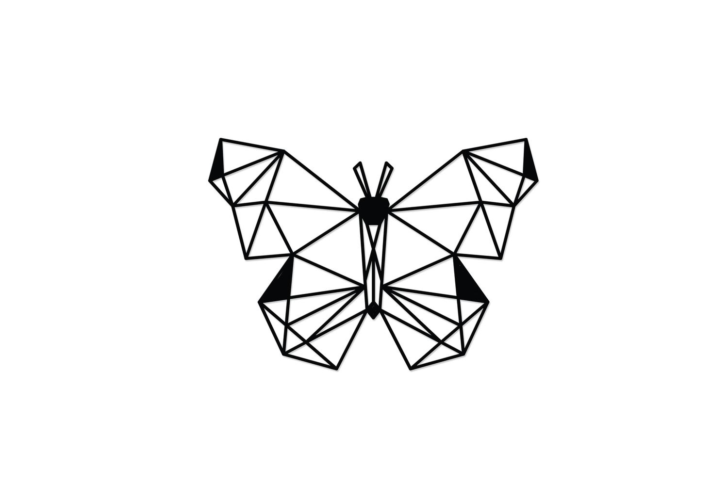 Decortie | Butterfly Metal Wall Art Sculpture | Black | 35 x 50 cm