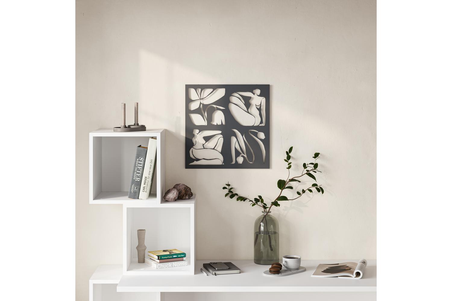 Decortie | Aitus Modern Metal Wall Art | Black