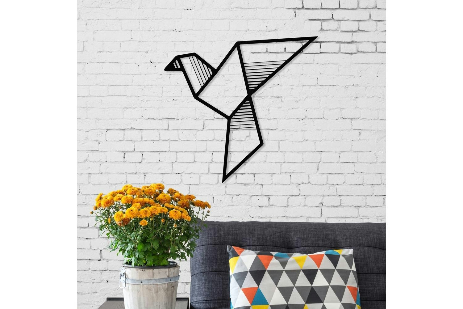 Decortie | Fly Modern Metal Wall Art | Black
