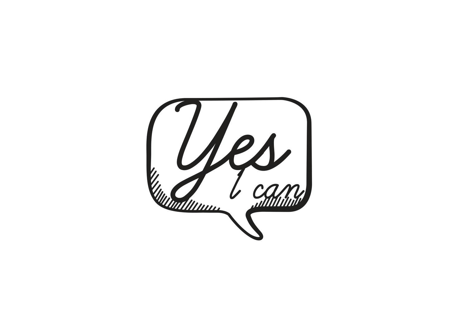 Decortie | Yes I Can Modern Metal Wall Art | Black