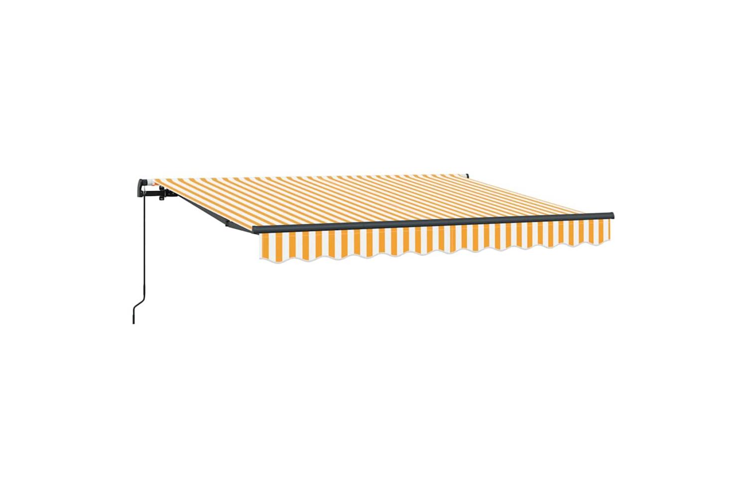 Vidaxl Retractable Awning Yellow And White 250 X 200 Cm