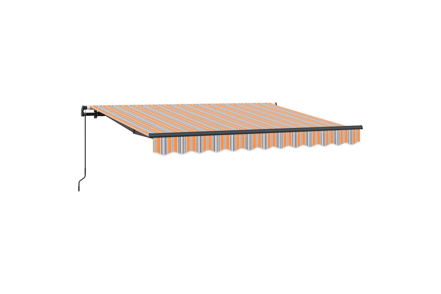 Vidaxl Retractable Awning Manual Multicolour Stripe 250 X 200 Cm