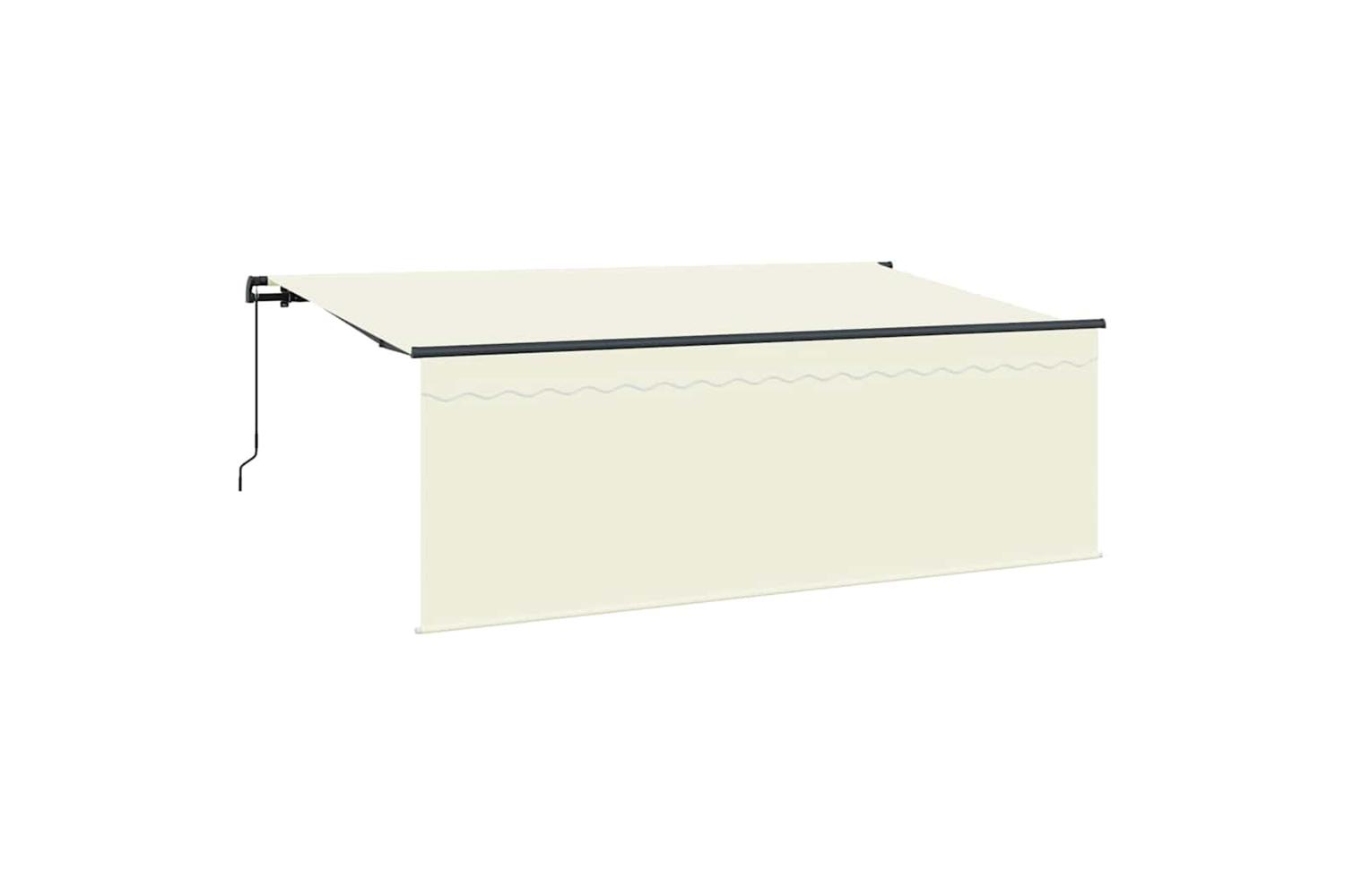Vidaxl Awning With Blind Cream 350 X 200 X 120 Cm Fabric And Metal