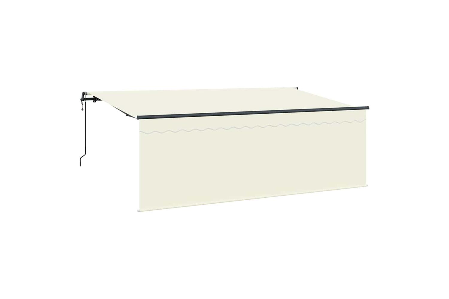 Vidaxl Awning With Blind Cream 350 X 200 X 120 Cm Fabric And Metal