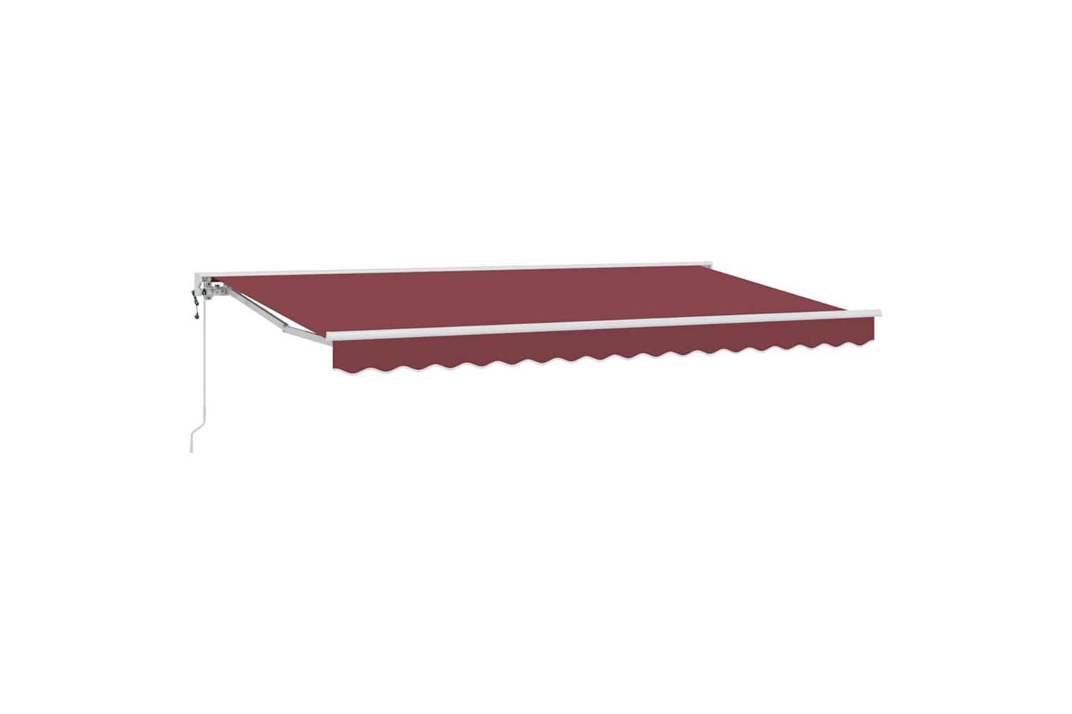Vidaxl Retractable Awning Burgundy 350x200 Cm Fabric