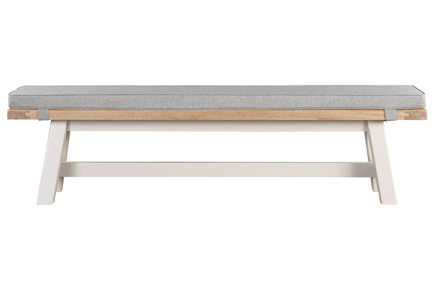 Winnie Bench| Fabric Cushion | Natural/White