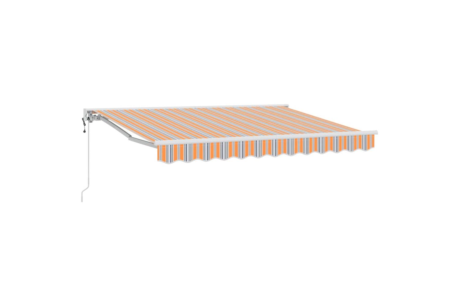 Vidaxl Retractable Awning Multicolour Stripe 350x200 Cm Fabric