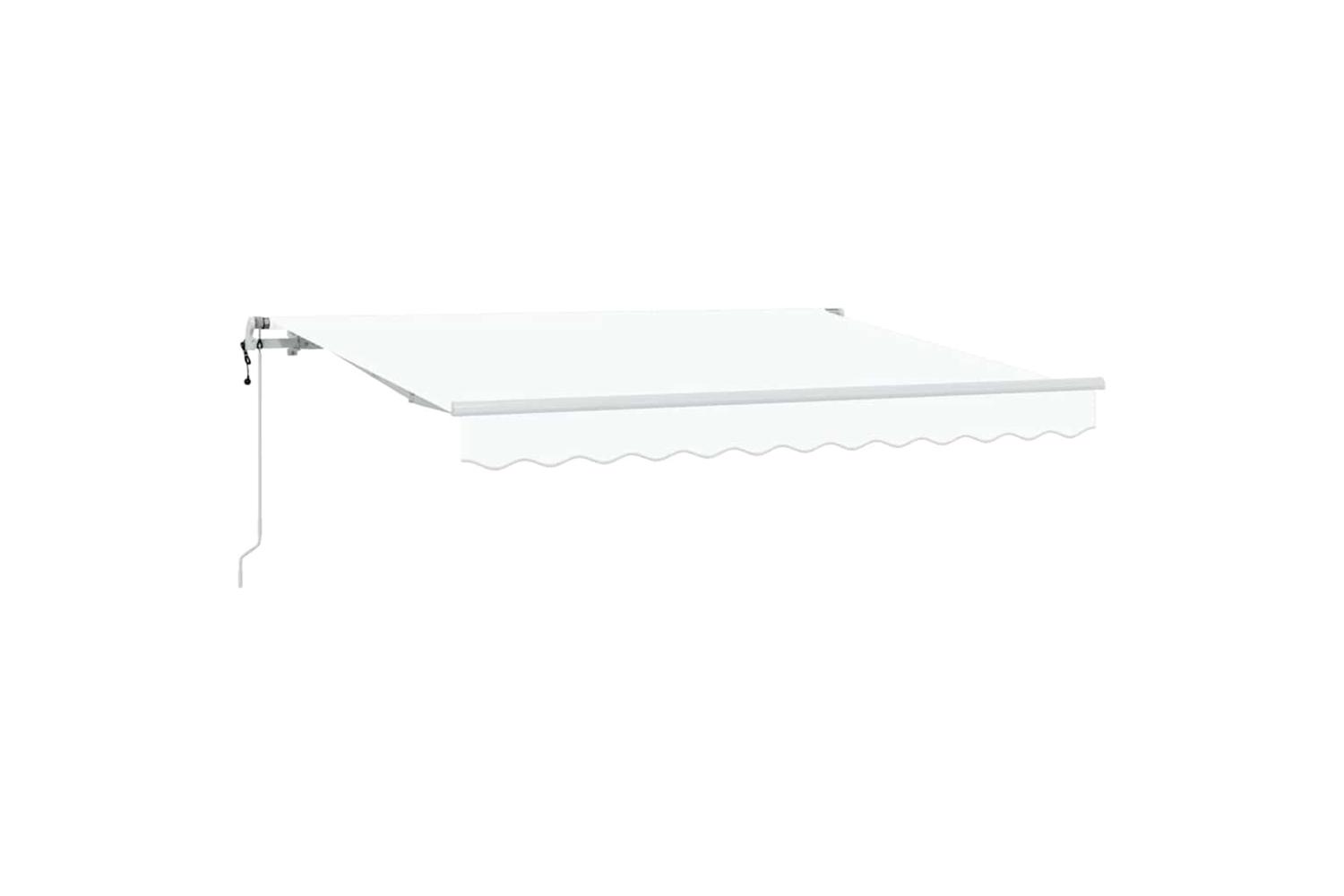 Vidaxl Retractable Awning White 350 X 200 Cm Polyester And Aluminium