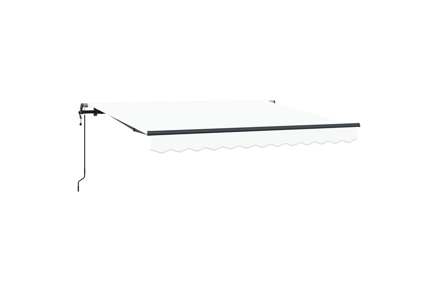 Vidaxl Retractable Awning White 350 X 200 Cm Polyester And Aluminium