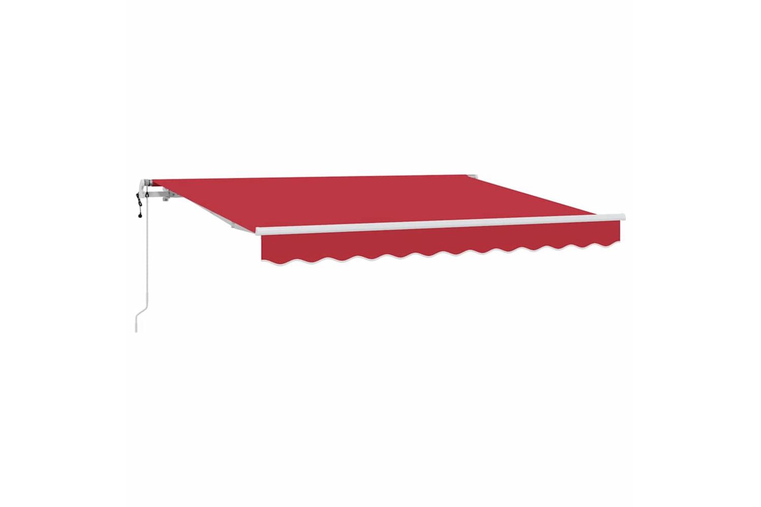 Vidaxl Retractable Awning Red 350 X 200 Cm Polyester And Aluminium