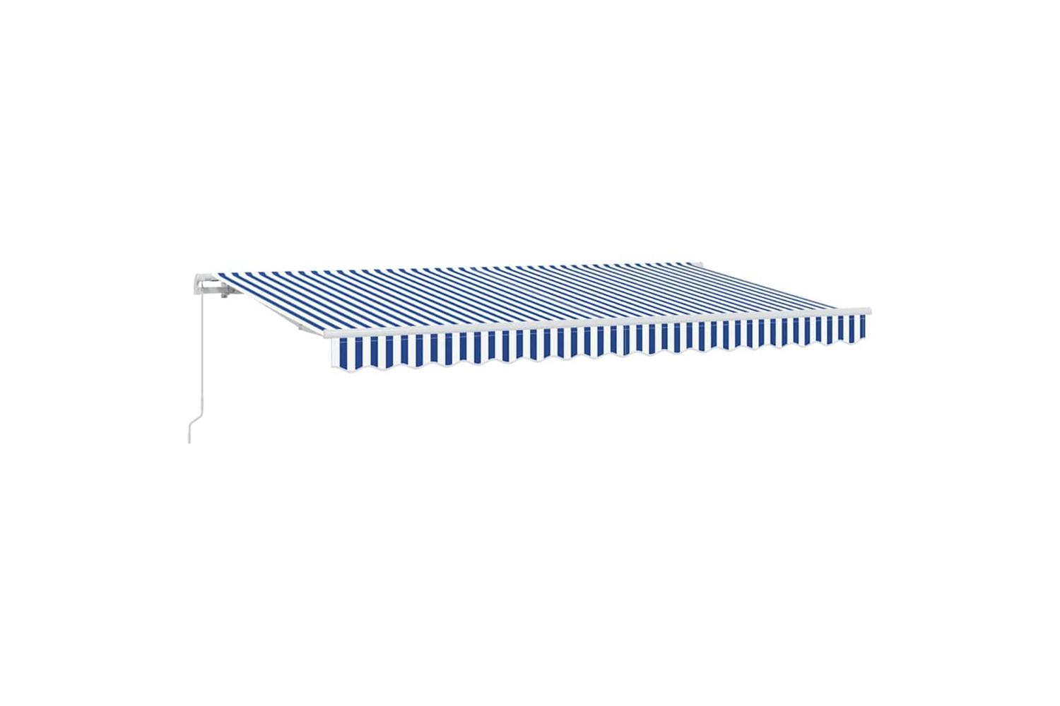 Vidaxl Retractable Awning Blue And White 400 X 200 Cm